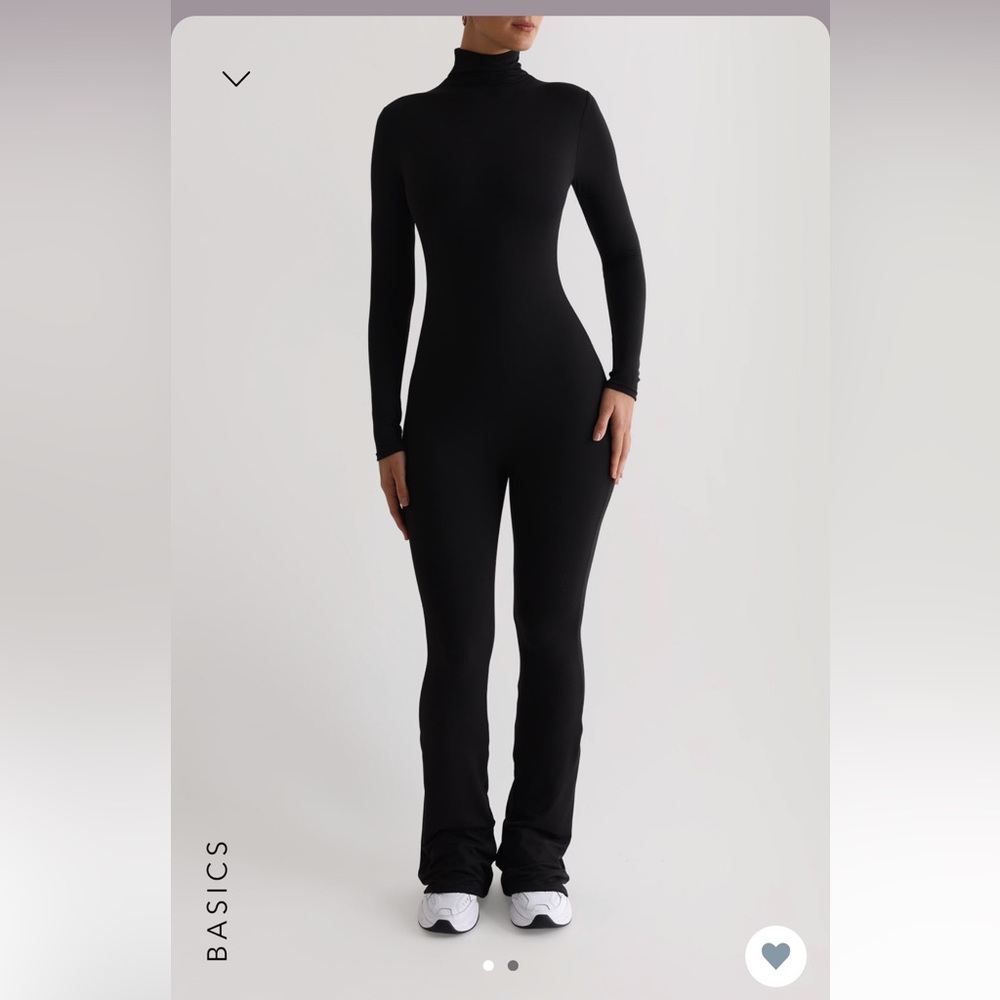 Black flared jumpsuit.